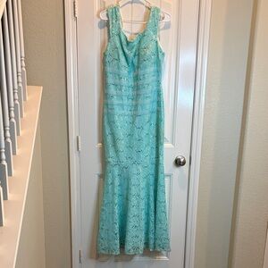 Mint Lace Maxi Dress